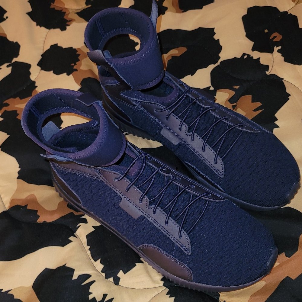 Navy Blue Fenty Puma High Top Ankle Cuff Sneakers